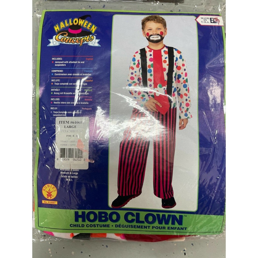 Rubie's Halloween Concepts Children's Size Large (12-14) Hobo Clown Costume NEW